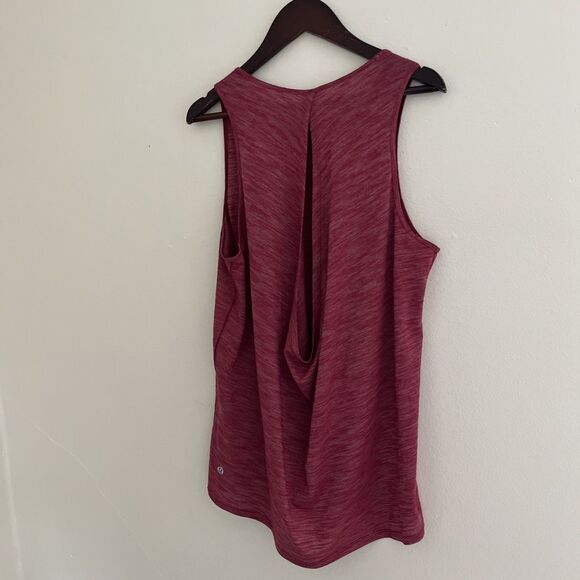 Lululemon Low Key Tank Heathered Ruby Red. Active Athletic Lightweight- Size 8 - Picture 6 of 6
